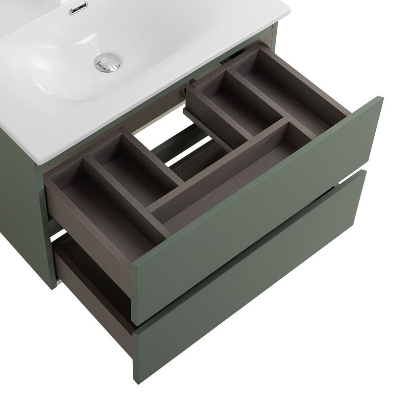 Мебель для ванной комнаты BelBagno Kraft 60 подвесная, матовая еловая, раковина bb-8099-60