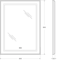 Мебель для ванной комнаты BelBagno Kraft 60 подвесная, матовая еловая, раковина bb-8099-60