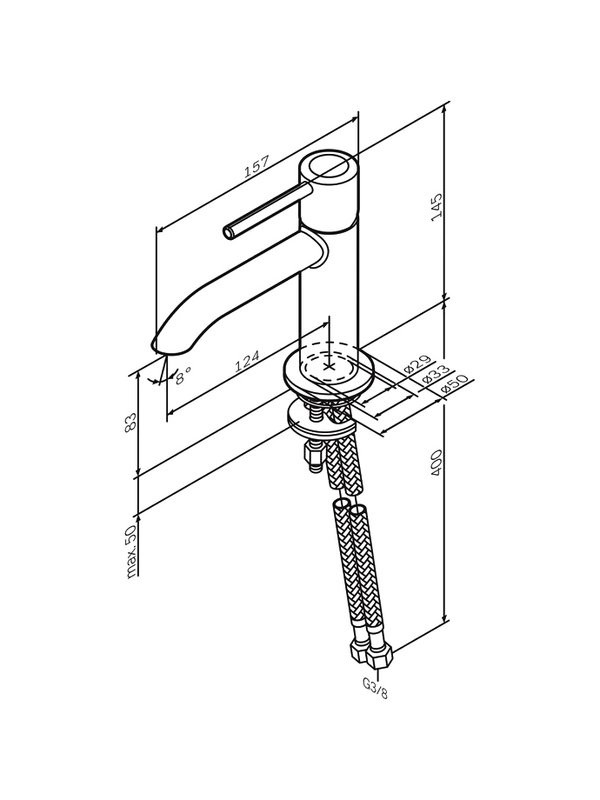 Смеситель для раковины AM.PM Libre F6002122 матовый черный