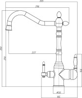 Смеситель для кухни Veragio Venezia 30021 бронза