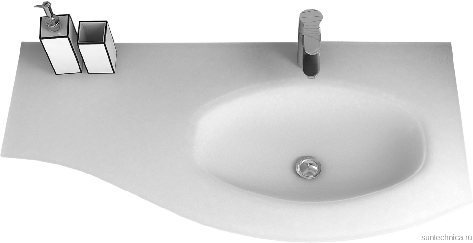 Тумба с раковиной Cezares Vague 104 R bianco lucido