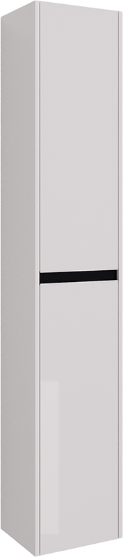 Шкаф пенал для ванной Lemark Combi черный, белый глянцевый