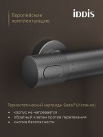 Термостатический смеситель IDDIS DUNGM02i74 графит матовый