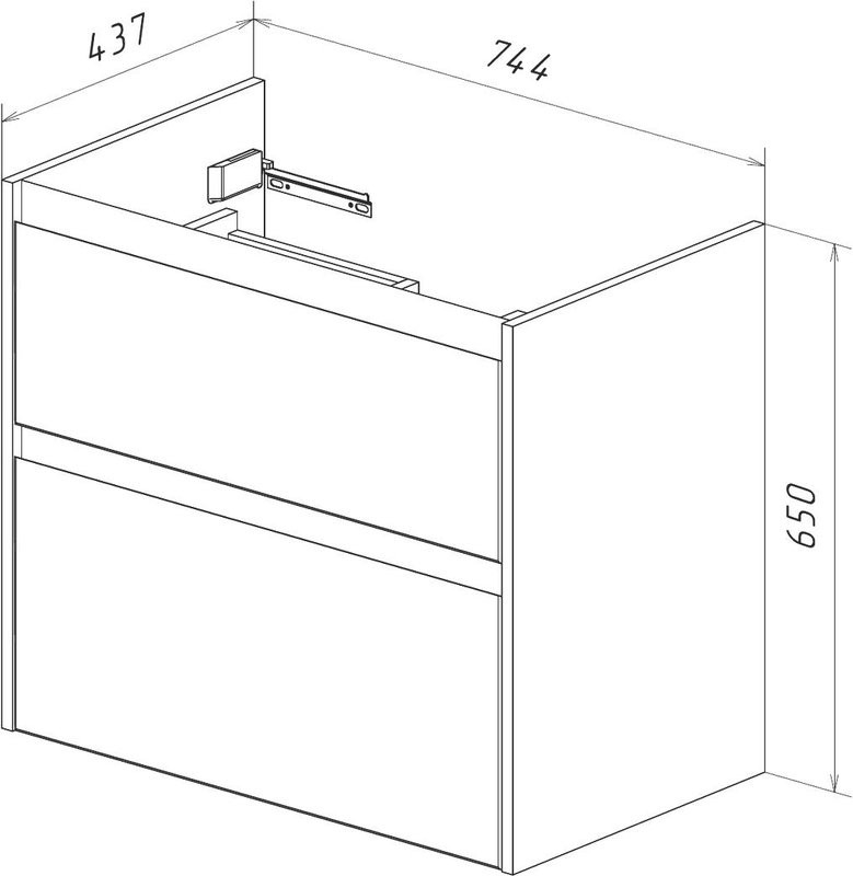 Тумба под раковину Lemark Combi 80 черная, белая глянцевая