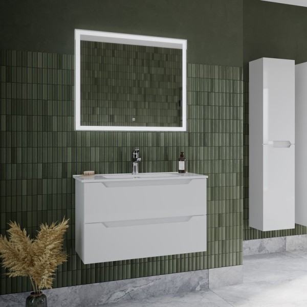 Мебель для ванной комнаты Sancos Norma 2.0 80 см белый глянец