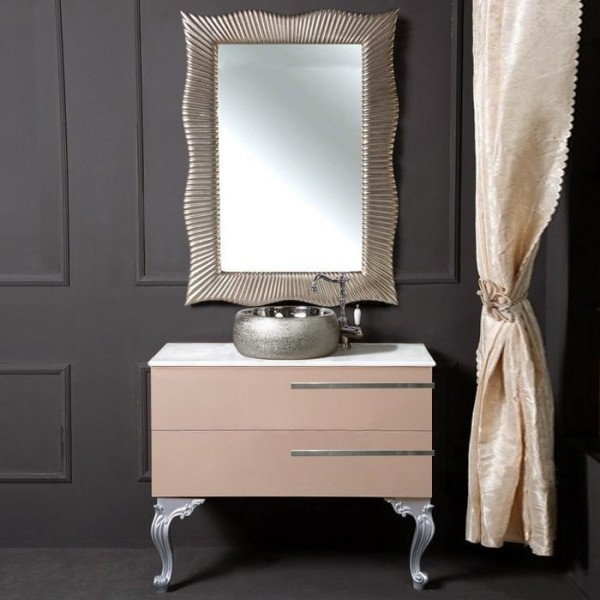 Мебель для ванной комнаты Armadi Art NeoArt 100 капучино с ручками Luce хром, с ножками