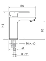Смеситель для раковины РМС SL133 001F Смеситель для раковины РМС SL133 001F