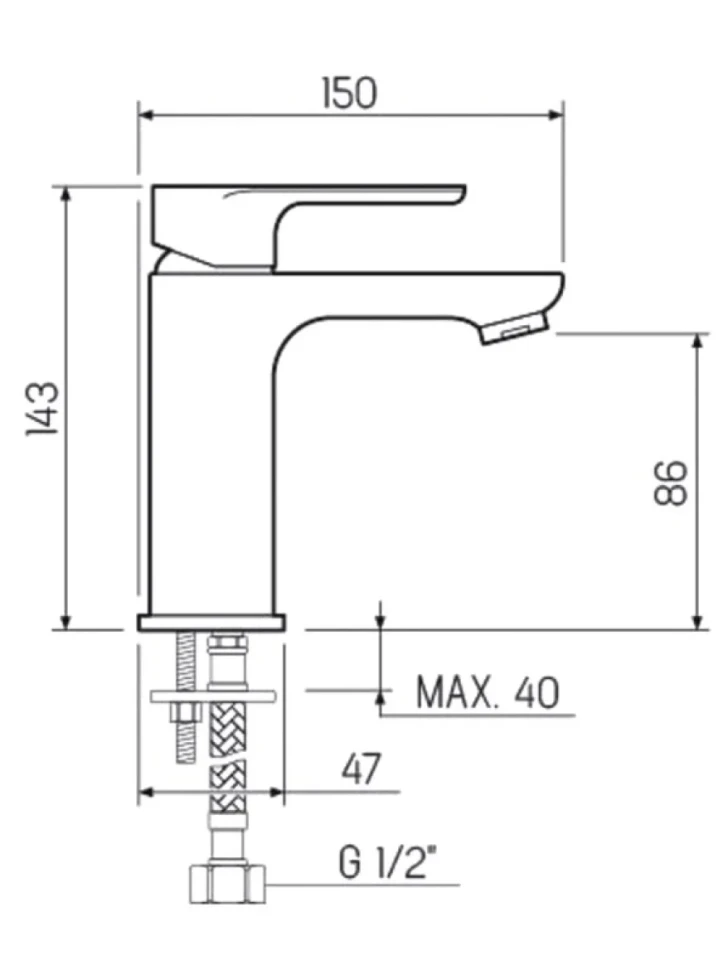 Смеситель для раковины РМС SL133 001F