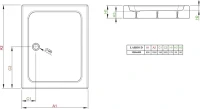 Поддон для душа Radaway Laros D 100x80 Поддон для душа Radaway Laros D 100x80