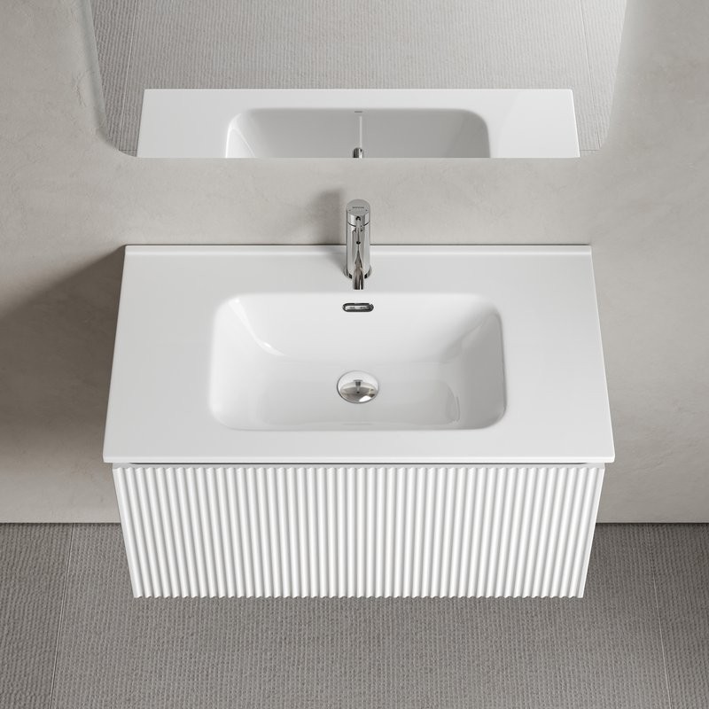 Тумба с раковиной Sancos Snob R 1.0 80 bianco