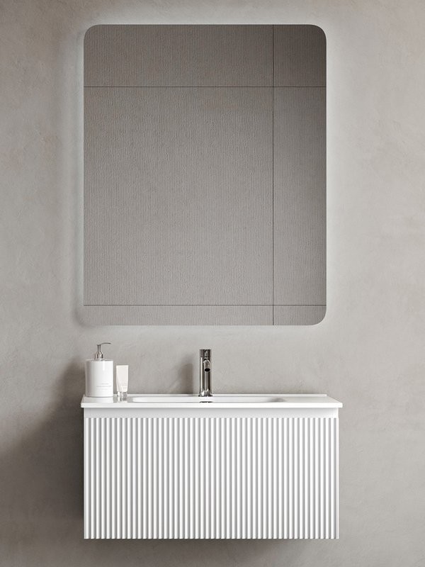 Тумба с раковиной Sancos Snob R 1.0 80 bianco