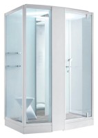 Душевая кабина Orans SR-89102LS белая, с хамамом и сиденьем