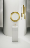Зеркало круглое Laufen Kartell by Laufen 80 золотое