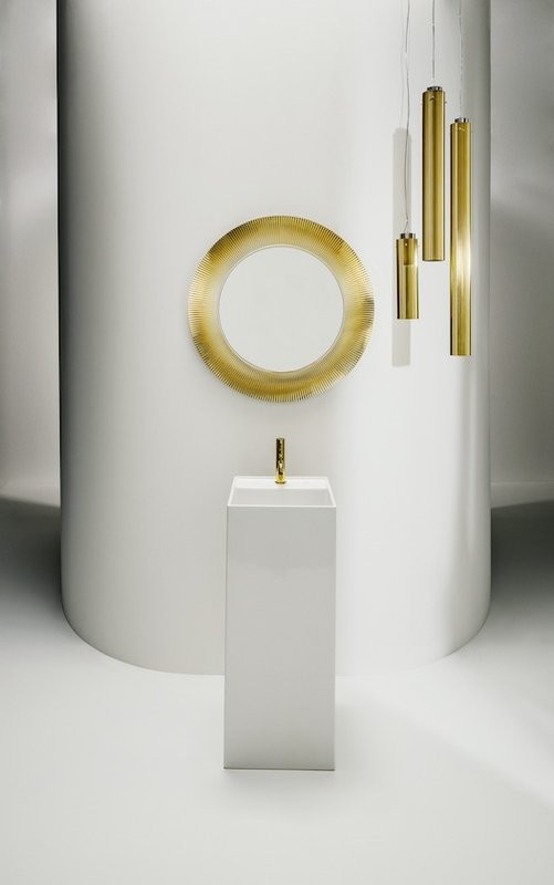 Зеркало круглое Laufen Kartell by Laufen 80 золотое