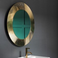 Зеркало круглое Laufen Kartell by Laufen 80 золотое