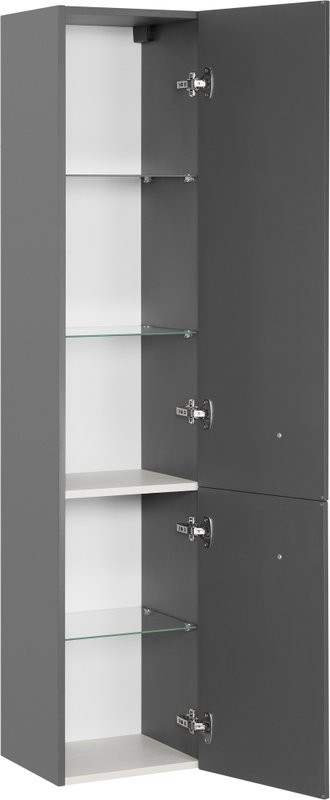 Шкаф пенал для ванной ASB-Woodline Каталина 35 серый