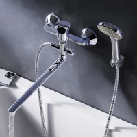 Смеситель с длинным изливом для ванны AM.PM X-Joy F85A90100 хром