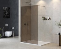 Душевая перегородка Cezares Liberta -L-1-120-120-BR-Cr профиль хром, стекло бронза