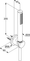 Душевой гарнитур Kludi Nova Fonte Puristic 2085005-15