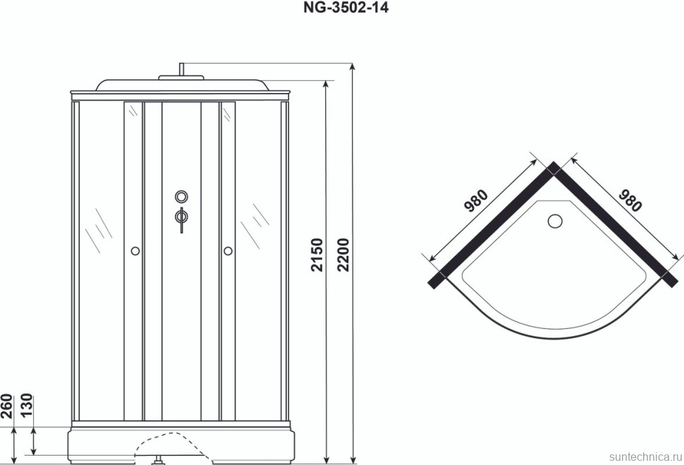 Душевая кабина Niagara Classic NG-3502-14