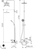 Душевая стойка Cezares Leaf LEAF-CVDA-30-01 хром