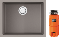 Комплект Мойка Omoikiri Yamakawa 55-U/I leningrad grey + Измельчитель Nagare slim 1250
