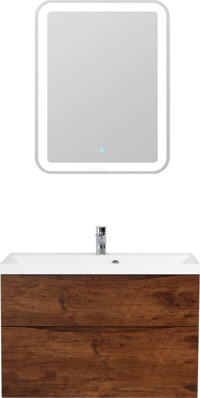 Тумба с раковиной BelBagno Marino H60 rovere moro, 90 см