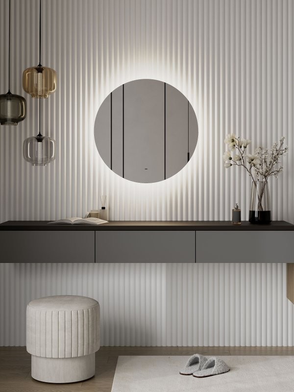 Зеркало круглое CONTINENT Led Ajour 70 см, сенсорное, с нейтральной подсветкой