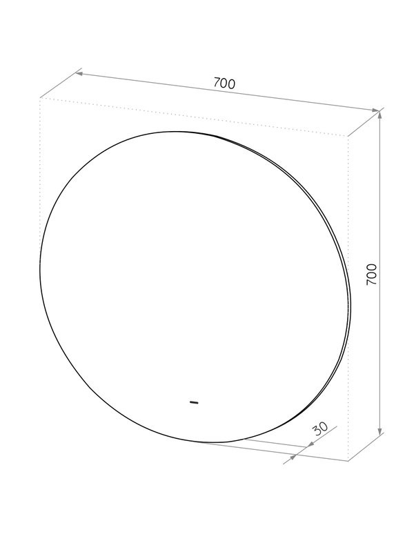 Зеркало круглое CONTINENT Led Ajour 70 см, сенсорное, с нейтральной подсветкой