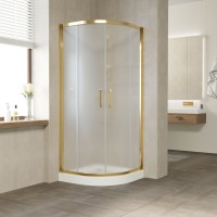 Душевой уголок Vegas Glass ZS Tur Novo 80 09 10 профиль золото, стекло сатин
