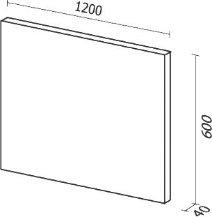 Зеркало Sanvit Панорама 120 Black