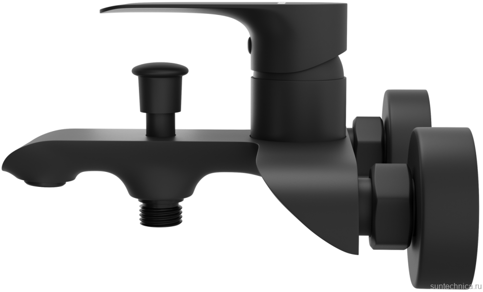 Смеситель для ванны с душем STWORKI Копенгаген S42100BK матовый черный