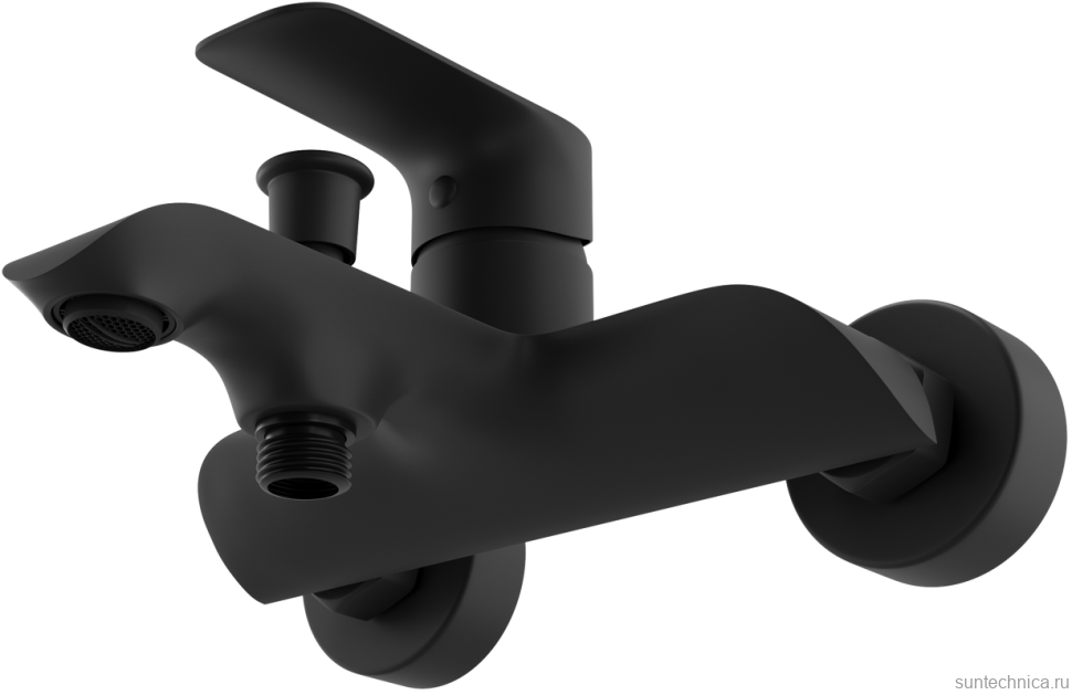 Смеситель для ванны с душем STWORKI Копенгаген S42100BK матовый черный