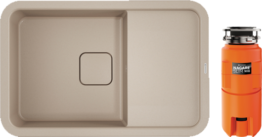 Комплект Мойка Omoikiri Tasogare 78 бежевая + Измельчитель Nagare slim 900