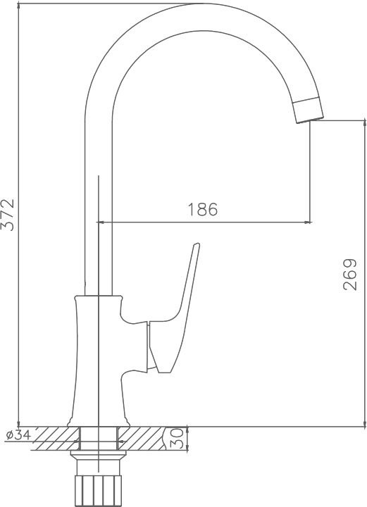 Смеситель для кухни Haiba HB70165
