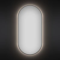 Зеркало Wellsee 7 Rays’ Spectrum 50х90 с подсветкой, черное матовое