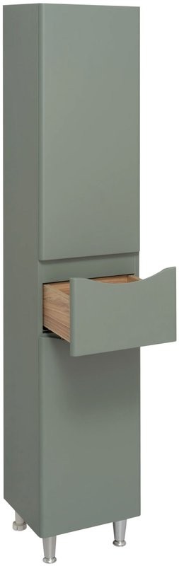 Шкаф пенал для ванной Runo Афина 35 R, цемент