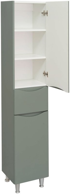 Шкаф пенал для ванной Runo Афина 35 R, цемент