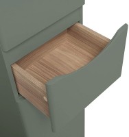 Шкаф пенал для ванной Runo Афина 35 R, цемент