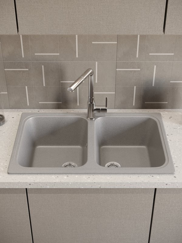 Мойка кухонная Domaci Болонья М-20-006 светло-серая