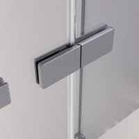 Душевой уголок Veconi Premium Alassio SP GR 150х100, профиль брашированный графит, стекло прозрачное