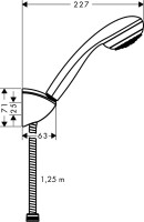 Душевой гарнитур Hansgrohe Crometta 85 27577000 хром