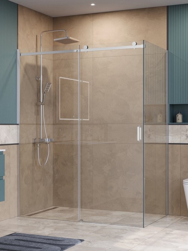 Душевой уголок BelBagno Soft Close-2 AH-1-160/90-C-Cr профиль хром