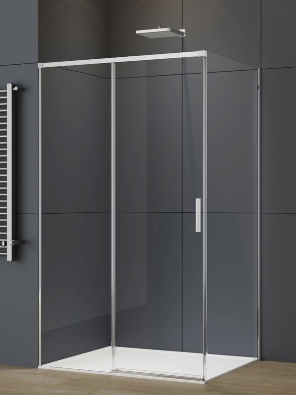 Душевой уголок Vincea Soft 2 VSR-3SO28010CL 100х80 см, профиль хром, стекло прозрачное