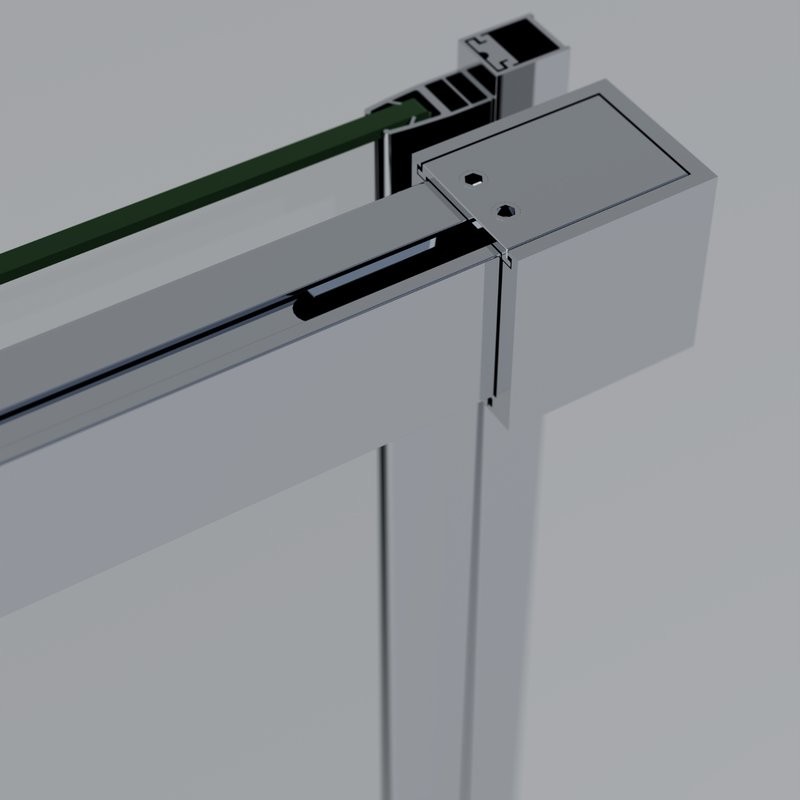 Душевой уголок Vincea Soft 2 VSR-3SO28010CL 100х80 см, профиль хром, стекло прозрачное