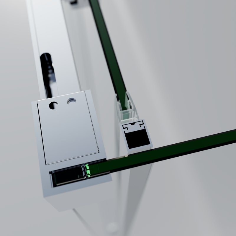 Душевой уголок Vincea Soft 2 VSR-3SO28010CL 100х80 см, профиль хром, стекло прозрачное