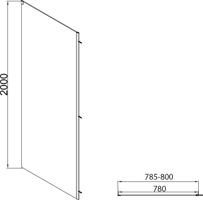 Душевой уголок Vincea Soft 2 VSR-3SO28010CL 100х80 см, профиль хром, стекло прозрачное