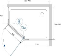 Душевой уголок RGW Passage PA-091 100х80, профиль хром, стекло прозрачное