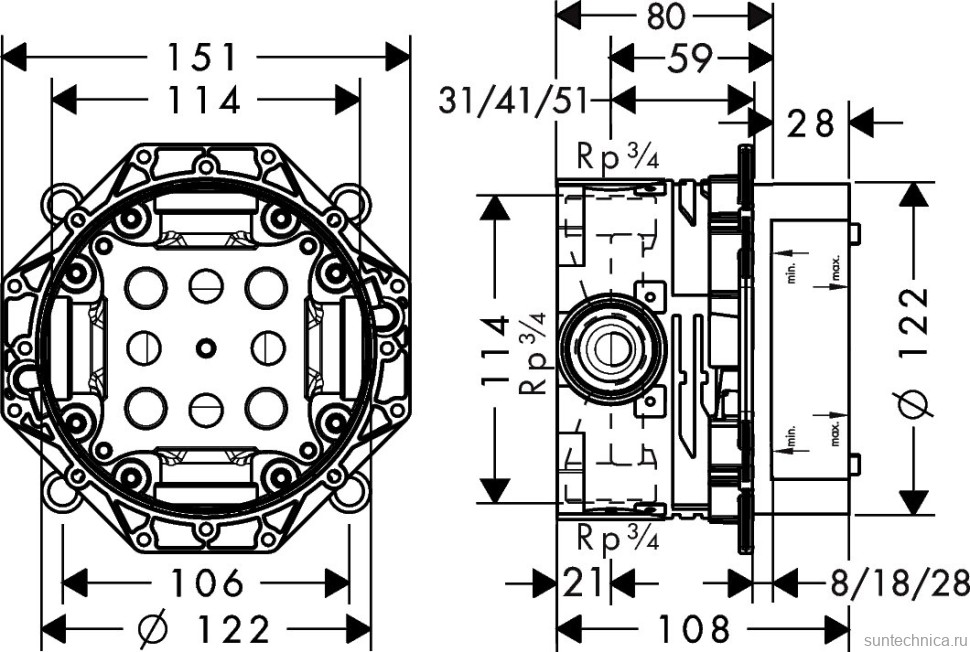 Душевой комплект Hansgrohe Pulsify Pulsify 24150000 + 24100000 + 28331000 + 28276000 + 26453000 + 15760000 + 15764000