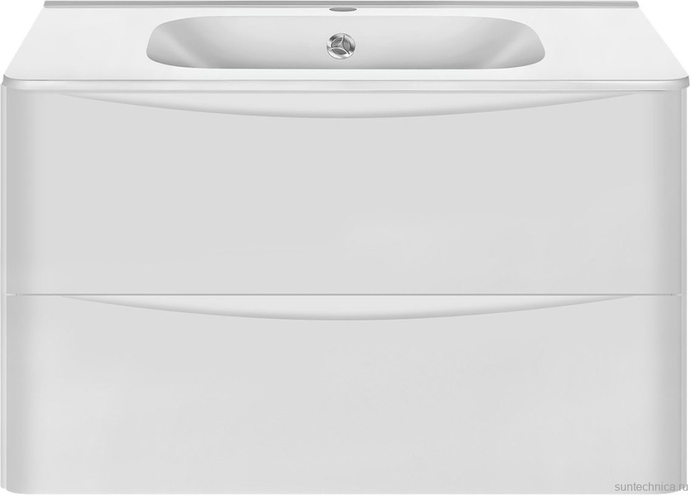 Тумба с раковиной Vincea Paola 80 белая глянцевая